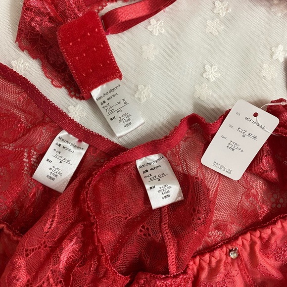 3pcs Set Shirohato embroidered push-up bra & thong & panties Japanese Brand - Picture 14 of 16